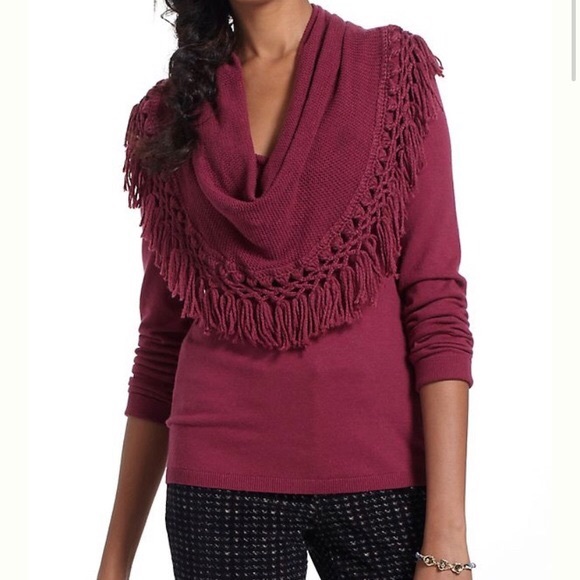 Angel of the North Fringe Cowl Sweater - Picture 3 of 5